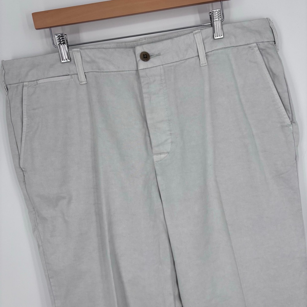 Outerknown Heavyweight Chino Pants Mens 39x31 (Tag 38x32) Marled Gray Button Fly